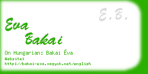 eva bakai business card